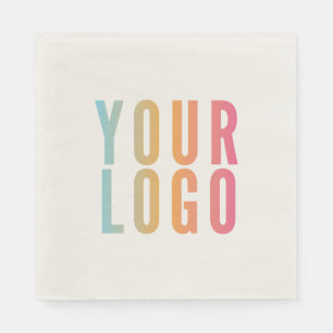 Promotional Business Logo Modern Company Ecru Napkin