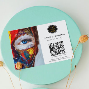 Promotional Business Logo QR Code makeup artist  Flyer