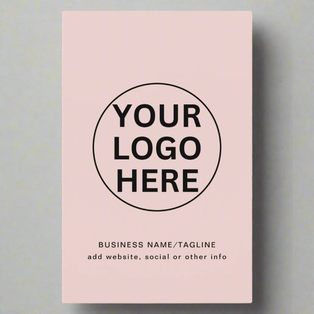 Promotional Business Logo & Text Clean Blush Pink  Flyer (Creator Uploaded)