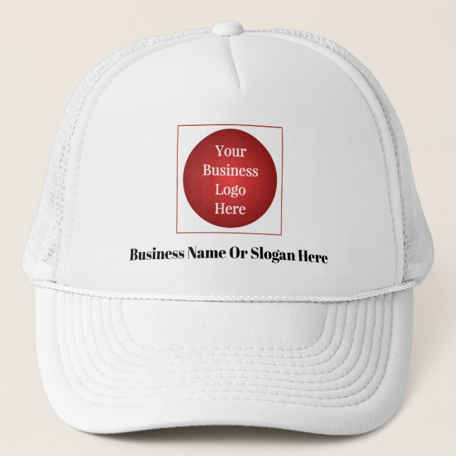 Promotional Business Logo White Hat (Front)