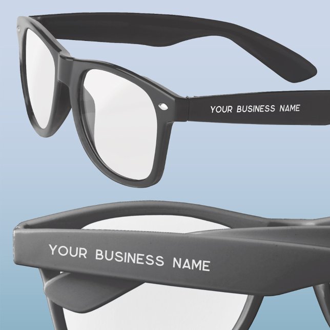 Promotional Business Name Sunglasses (Your Business Name simple minimalist text promotional sunglasses)