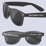 Promotional Business Name Sunglasses<br><div class="desc">Add your business name,  website or text to customise both sides in a modern typography font. Great for staff employee uniforms,  parties and corporate events,  or as trade show and product launch promotional giveaways.</div>