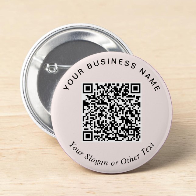 Promotional Business Pink QR Code Pin (Promotional Business Pink QR Code Pin)
