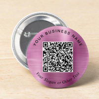 Promotional Business QR Code PInk Pin
