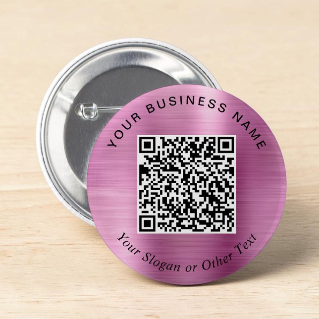 Promotional Business QR Code PInk Pin (Promotional Business QR Code PInk Pin)