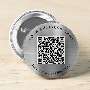 Promotional Business QR Code Silver Pin