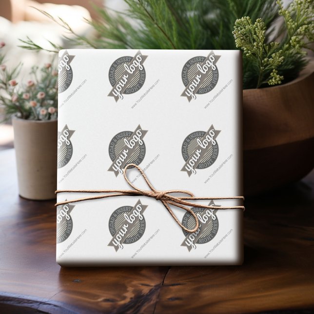 Promotional Business Supplies with Logo Wrapping Paper (Custom Wrapping Paper with Your Logo - Add Your Logo for a fun personalized gift paper!)