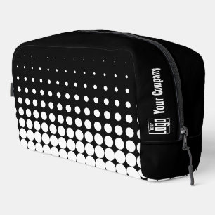 Promotional Company Name Logo Dots Black White Dopp Kit
