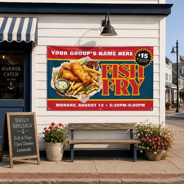 Promotional Custom Fish Fry Fundraiser Banner (Promotional Custom Fish Fry Fundraiser Banner)