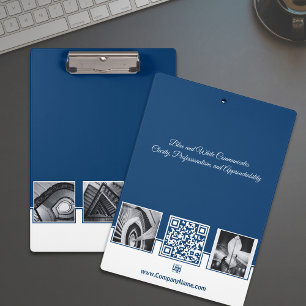 Promotional Custom Images Blue White Company Clipboard