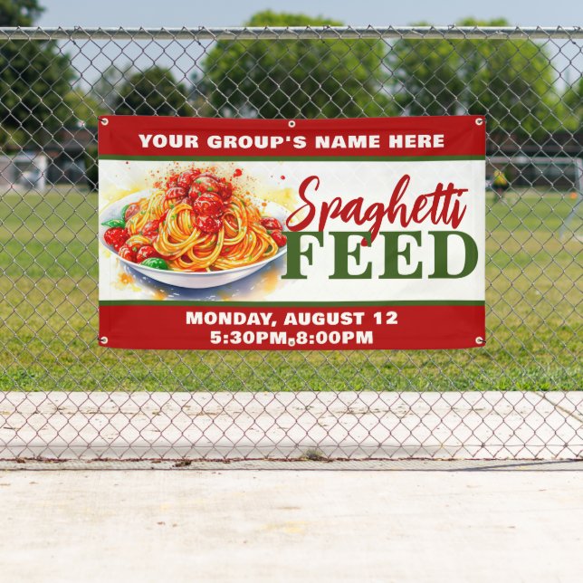 Promotional Custom Spaghetti Feed Fundraiser  Banner (Insitu)