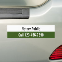 Promotional Dark Green and White Notary Public