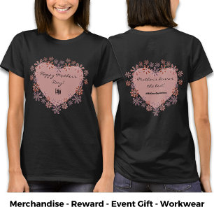 Promotional Flower Heart Happy Mother's Day T-Shirt