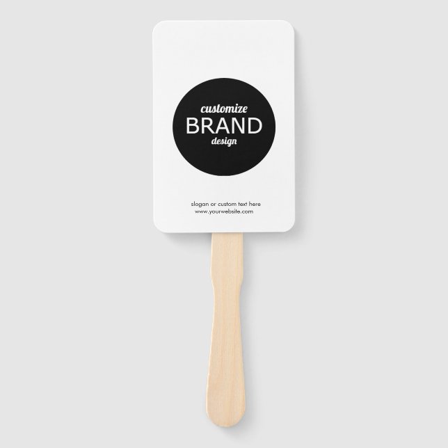 Promotional Hand Fan With Logo | Modern Minimalist (Front)
