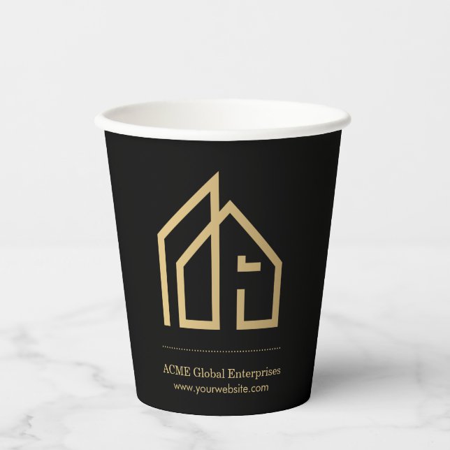 Promotional Item Modern Real Estate Paper Cups (Front)