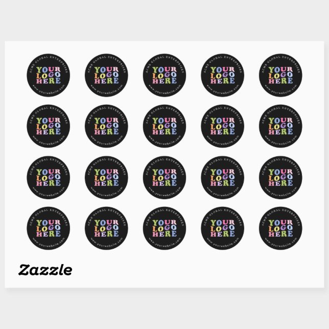 Promotional Items No Minimum Add Your Logo Classic Round Sticker (Sheet)