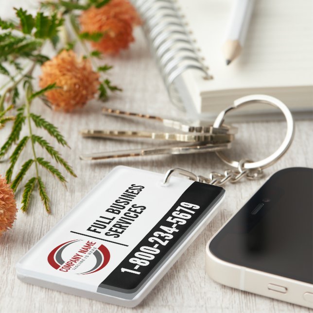 Promotional Keychain with Logo (Front Right)
