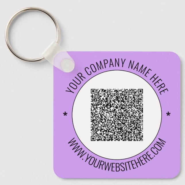 Promotional Keychain Your QR Code Name Website (Front)