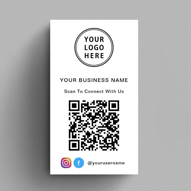 Promotional Logo QR Code Business Card (Capture attention, make connections, and leave a lasting impression with our modern QR business card)