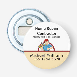 Promotional Magnet Handyman Contractor Home Repair Bottle Opener