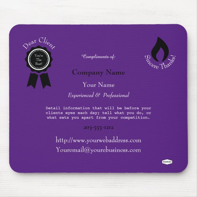 Promotional Mouse Pad - HAMbyWG (Front)