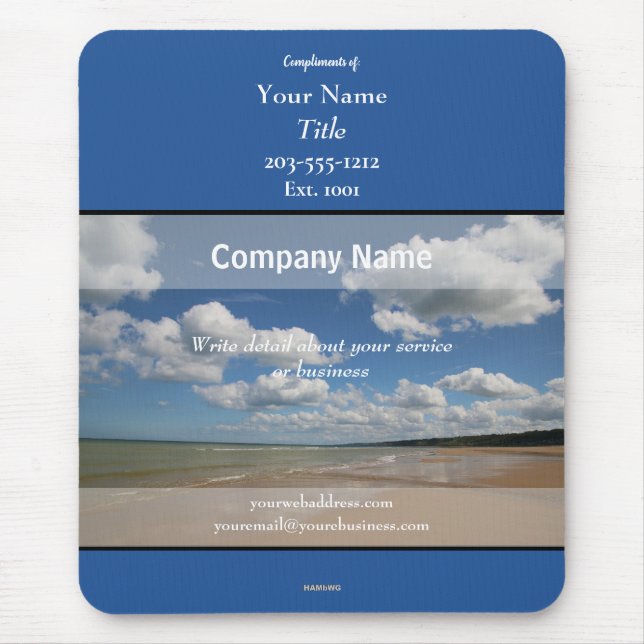 Promotional Mousepad Cloudy Beach - HAMbyWG (Front)