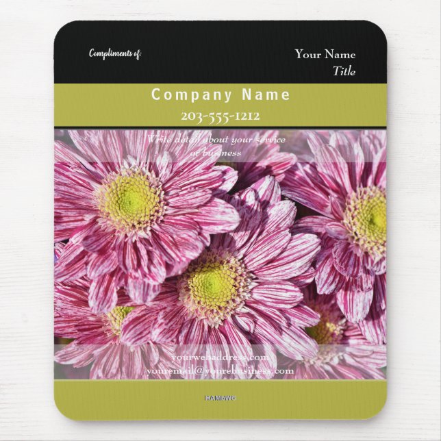 Promotional Mousepad Gerber Daisies - HAMbyWG (Front)