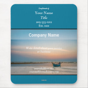 Promotional Mousepad Turquoise & Flowers - HAMbyWG