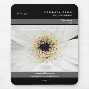 Promotional Mousepad White Flower Theme - HAMbyWG