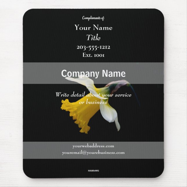 Promotional Mousepad Yellow Flower - HAMbyWG (Front)