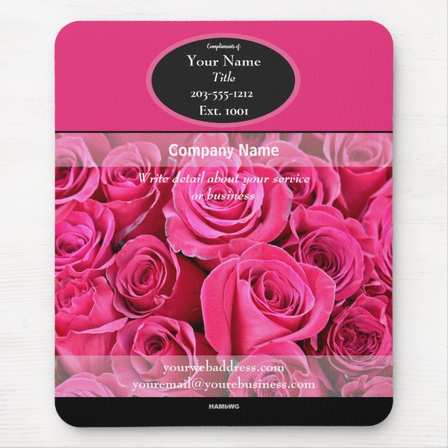 Promotional MousepadPink Roses - HAMbyWG Mouse Pad (Front)