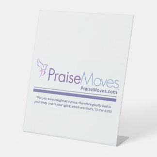Promotional option for your PraiseMoves classes Pedestal Sign