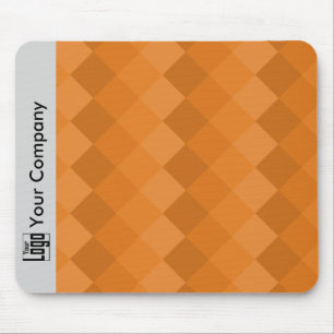 Promotional Pixel Pattern Grey Black Orange  Mouse Pad