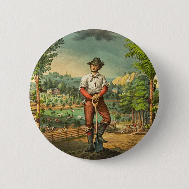 Promotional Print For Grange Members 6 Cm Round Badge (Front)