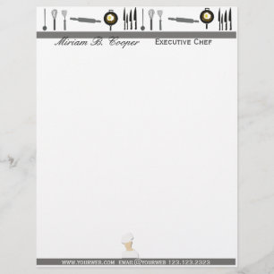 Promotional Professional Cook Chef Letterhead Template