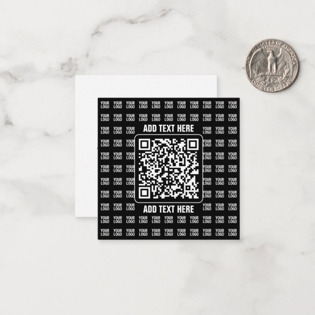 Promotional QR code (editable) plus Logo Pattern Card (Front/Back In Situ)