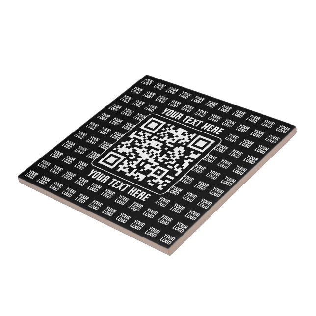 Promotional QR code (editable) plus Logo Pattern Tile (Side)