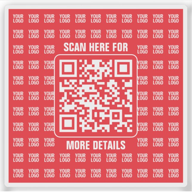 Promotional QR code (editable) with Logo Pattern (Front)