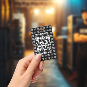 Promotional QR code (editable) with Logo Pattern ID Badge