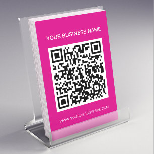 Promotional QR Code Marketing Hot Pink  Flyer