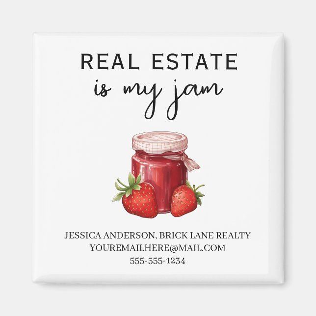 Promotional Real Estate is My Jam Realty Magnet (Front)