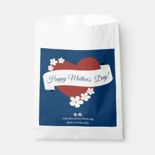 Promotional Red Heart Happy Mother's Day Favour Bags