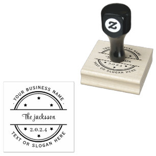 Promotional Round Custom Business Rubber Stamp