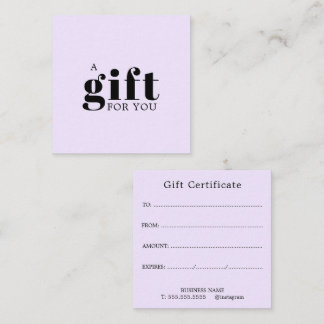 Promotional Salon Business Gift Loyalty Card