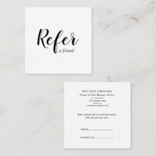 Promotional Salon Business  Referral Card