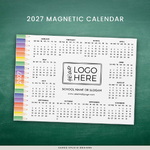 Promotional School Logo 2027 Magnetic Calendar