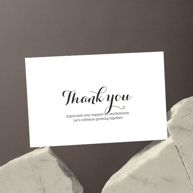 Promotional Supplies Thank You Black And White Business Card (Promotional Supplies Thank You Black And White Business Card)