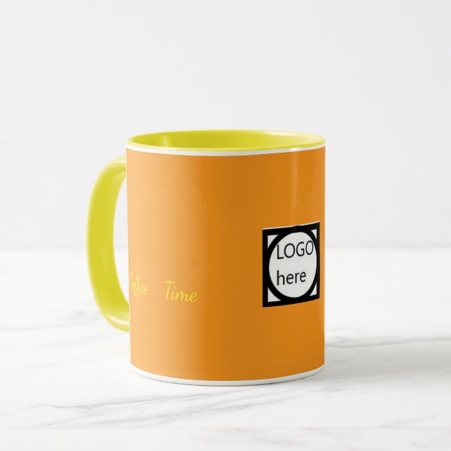 Promotional Two Colour Coffee, Brown Mug (Front Left)