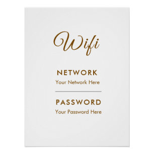 Promotional Wifi Password Network Poster