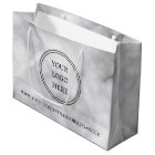 Promotional Your Logo Here Black and White Marble